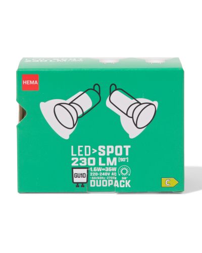 Spot Led GU10 1,6W 230lm - 2 Pièces - HEMA - Modalova