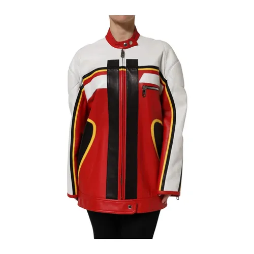 Jackets > Leather Jackets - - Dolce & Gabbana - Modalova