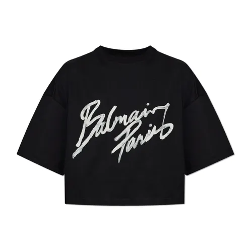 Balmain - Tops > T-Shirts - Black - Balmain - Modalova