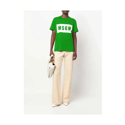Msgm - Tops > T-Shirts - Green - Msgm - Modalova