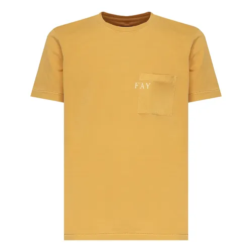 Fay - Tops > T-Shirts - Orange - Fay - Modalova