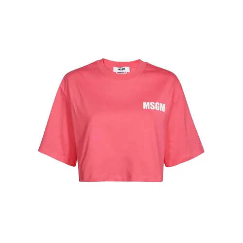 Msgm - Tops > T-Shirts - Pink - Msgm - Modalova