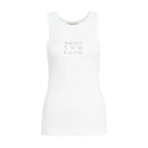 Tops > Sleeveless Tops - - Semicouture - Modalova