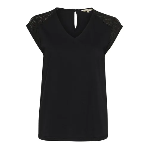 Cream - Tops > T-Shirts - Black - Cream - Modalova