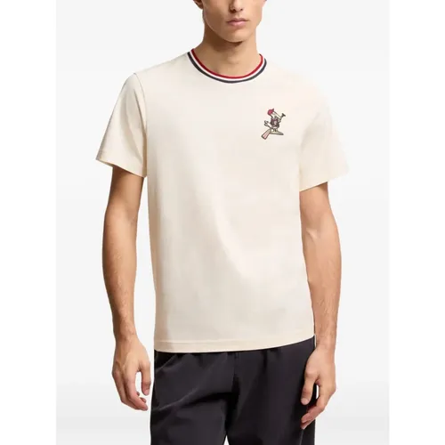 Moncler - Tops > T-Shirts - Beige - Moncler - Modalova