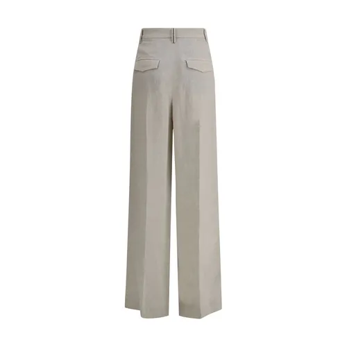 Trousers > Wide Trousers - - Brunello Cucinelli - Modalova