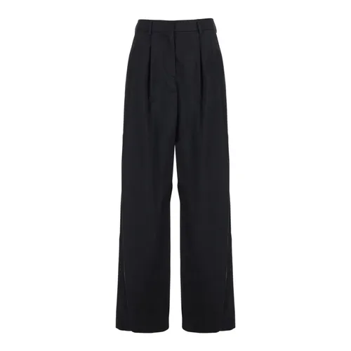 Trousers > Wide Trousers - - Plain Units - Modalova