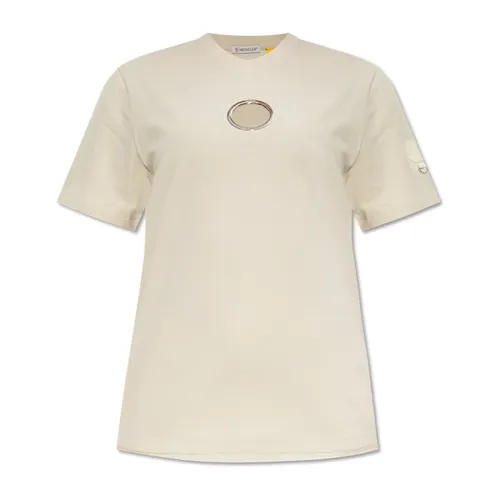 Moncler - Tops > T-Shirts - Beige - Moncler - Modalova
