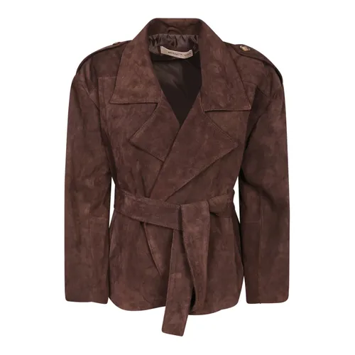 Jackets > Leather Jackets - - Blanca Vita - Modalova