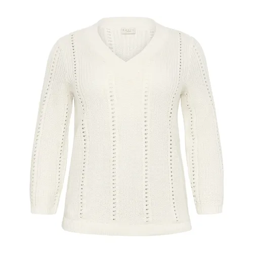 Knitwear > V-neck Knitwear - - Kaffe Curve - Modalova