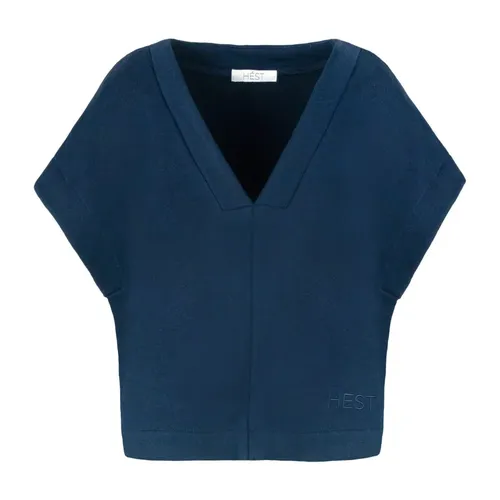 Hést - Tops > T-Shirts - Blue - Hést - Modalova