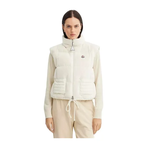 Moncler - Jackets > Vests - White - Moncler - Modalova