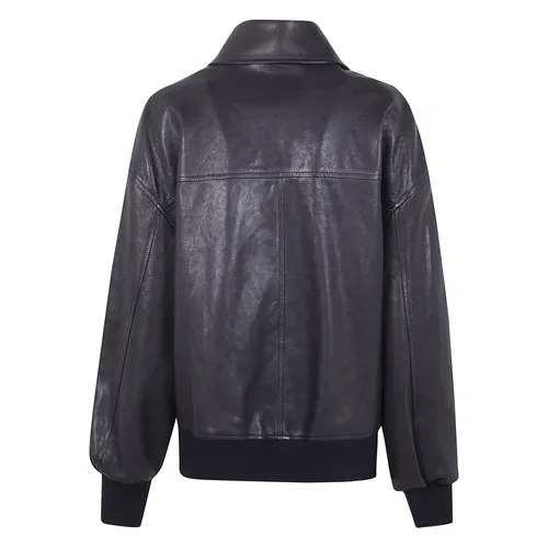 Jackets > Leather Jackets - - Khaite - Modalova