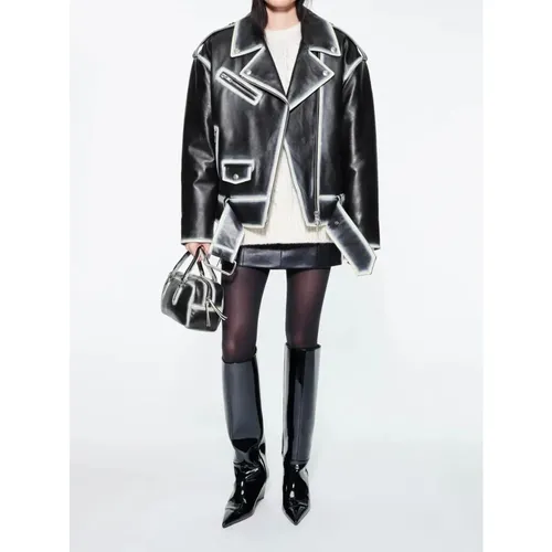 Jackets > Leather Jackets - - Stand Studio - Modalova