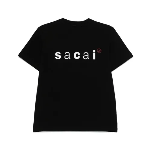 Sacai - Tops > T-Shirts - Black - Sacai - Modalova