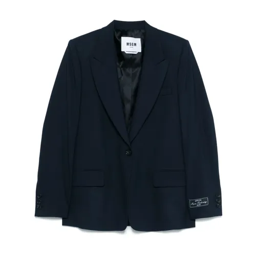 Msgm - Jackets > Blazers - Blue - Msgm - Modalova