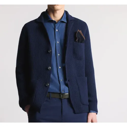 Fay - Knitwear > Cardigans - Blue - Fay - Modalova