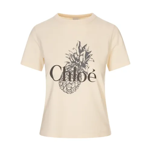 Chloé - Tops > T-Shirts - Yellow - Chloé - Modalova