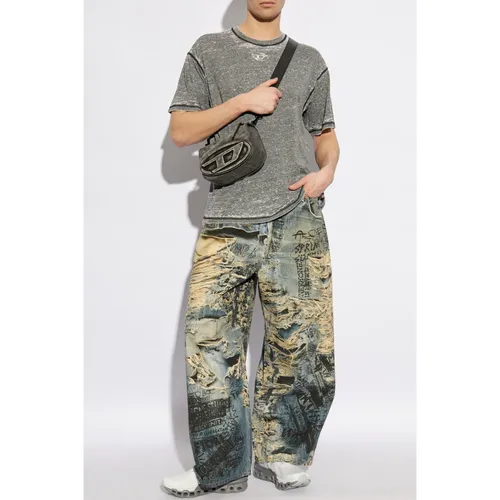 Diesel - Tops > T-Shirts - Gray - Diesel - Modalova