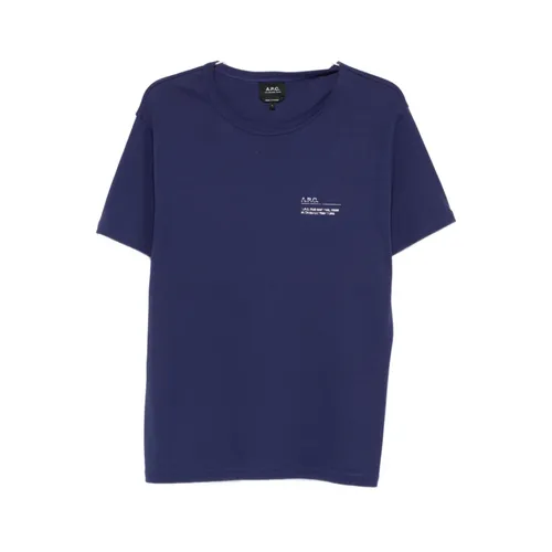 A.p.c. - Tops > T-Shirts - Blue - A.p.c. - Modalova