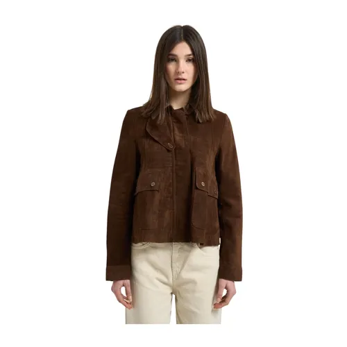 Jackets > Leather Jackets - - Bazar Deluxe - Modalova