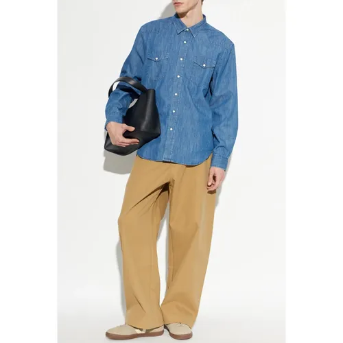 Shirts > Denim Shirts - - Officine Générale - Modalova