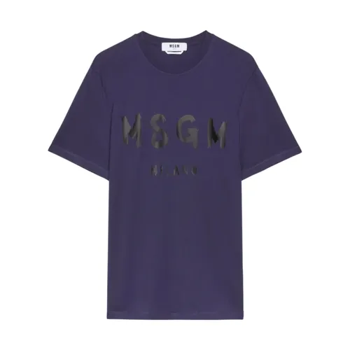 Msgm - Tops > T-Shirts - Blue - Msgm - Modalova