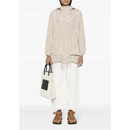 Moncler - Coats > Parkas - Beige - Moncler - Modalova