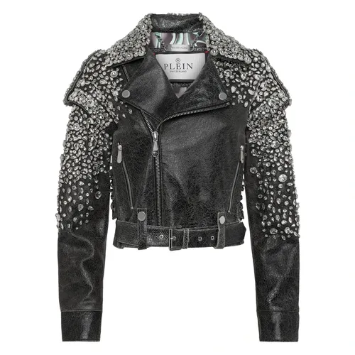 Jackets > Leather Jackets - - Philipp Plein - Modalova