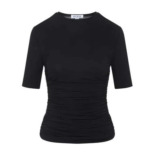 Alaïa - Tops > T-Shirts - Black - Alaïa - Modalova