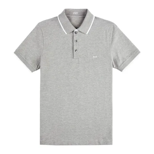 Fay - Tops > Polo Shirts - Gray - Fay - Modalova