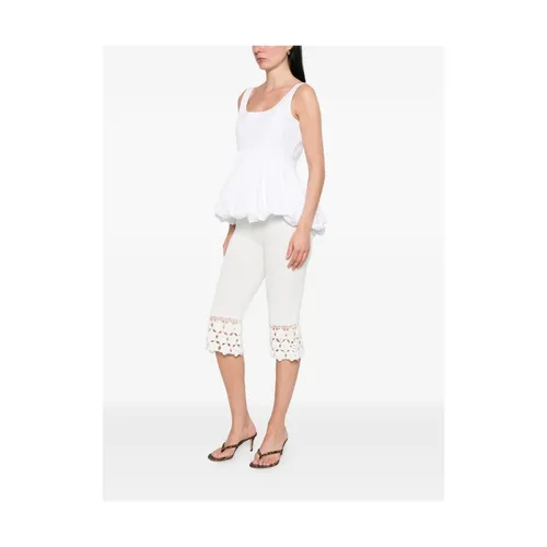 Trousers > Cropped Trousers - - Ganni - Modalova
