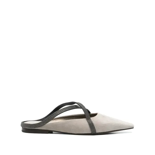 Shoes > Flats > Mules - - Brunello Cucinelli - Modalova