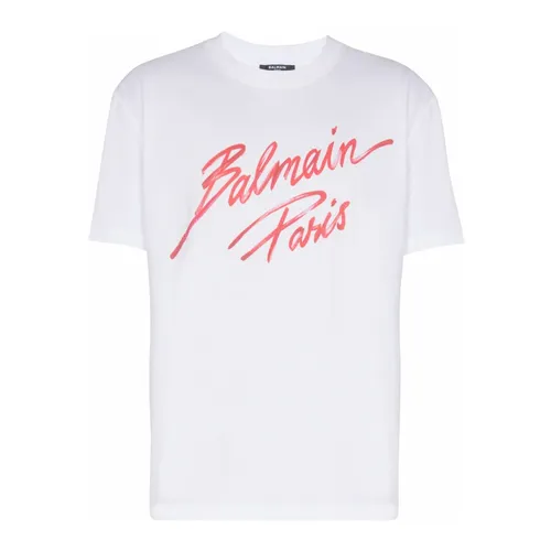 Balmain - Tops > T-Shirts - White - Balmain - Modalova