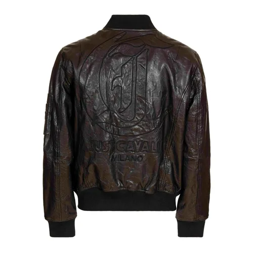 Jackets > Leather Jackets - - Just Cavalli - Modalova