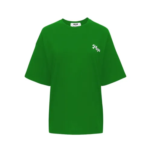 Msgm - Tops > T-Shirts - Green - Msgm - Modalova
