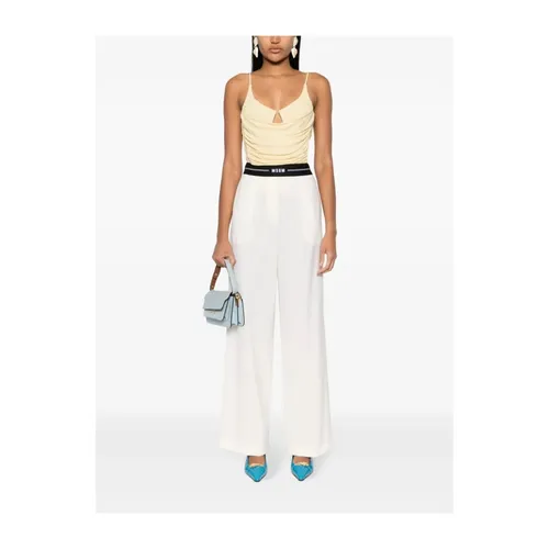 Trousers > Wide Trousers - - Msgm - Modalova