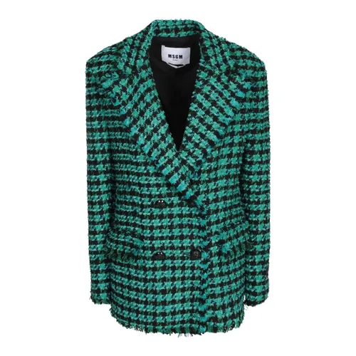 Msgm - Jackets > Blazers - Green - Msgm - Modalova