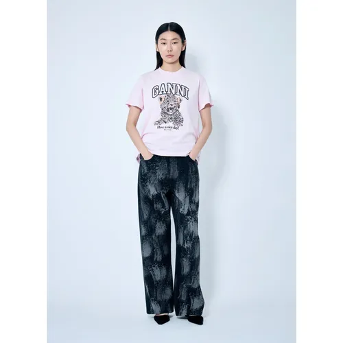 Ganni - Tops > T-Shirts - Pink - Ganni - Modalova