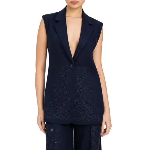 Twinset - Jackets > Vests - Blue - Twinset - Modalova