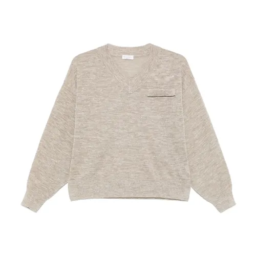 Knitwear > V-neck Knitwear - - Brunello Cucinelli - Modalova