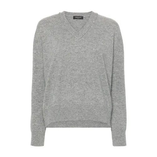 Knitwear > V-neck Knitwear - - Fabiana Filippi - Modalova