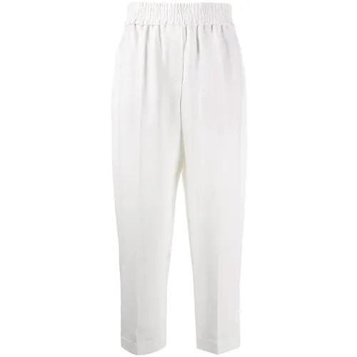 Trousers > Cropped Trousers - - Brunello Cucinelli - Modalova