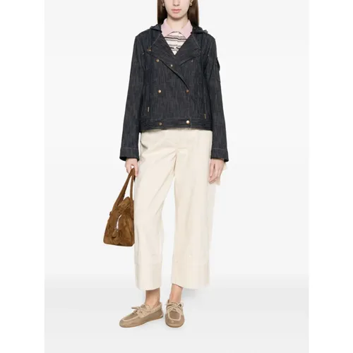 Jackets > Denim Jackets - - Moncler - Modalova