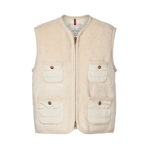Moncler - Jackets > Vests - Beige - Moncler - Modalova