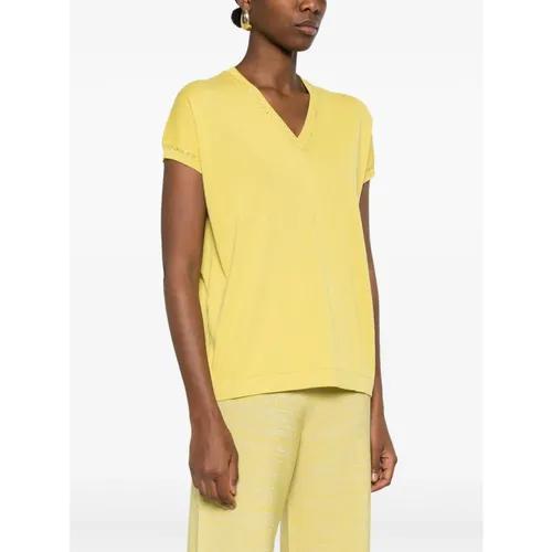 Knitwear > V-neck Knitwear - - Fabiana Filippi - Modalova
