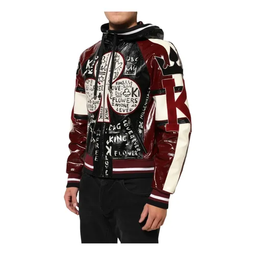 Jackets > Leather Jackets - - Dolce & Gabbana - Modalova