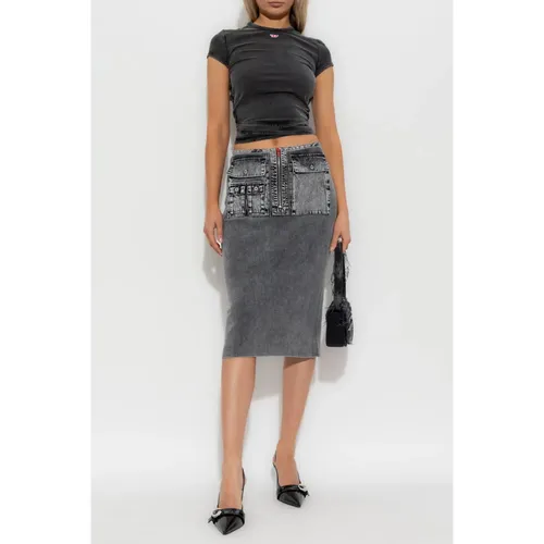Diesel - Tops > T-Shirts - Gray - Diesel - Modalova