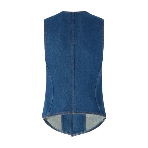 Pinko - Jackets > Vests - Blue - Pinko - Modalova