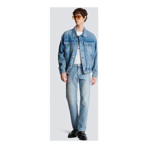 Jackets > Denim Jackets - - Balmain - Modalova